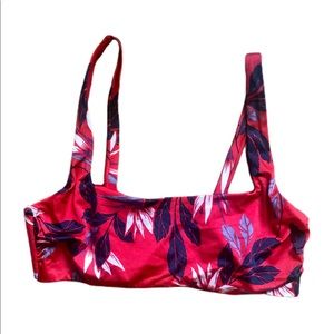 Athleta Cup Square Neck Bikini Top Red Size 38B/C